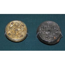 Three brooches, four-point, three-point, cruciform